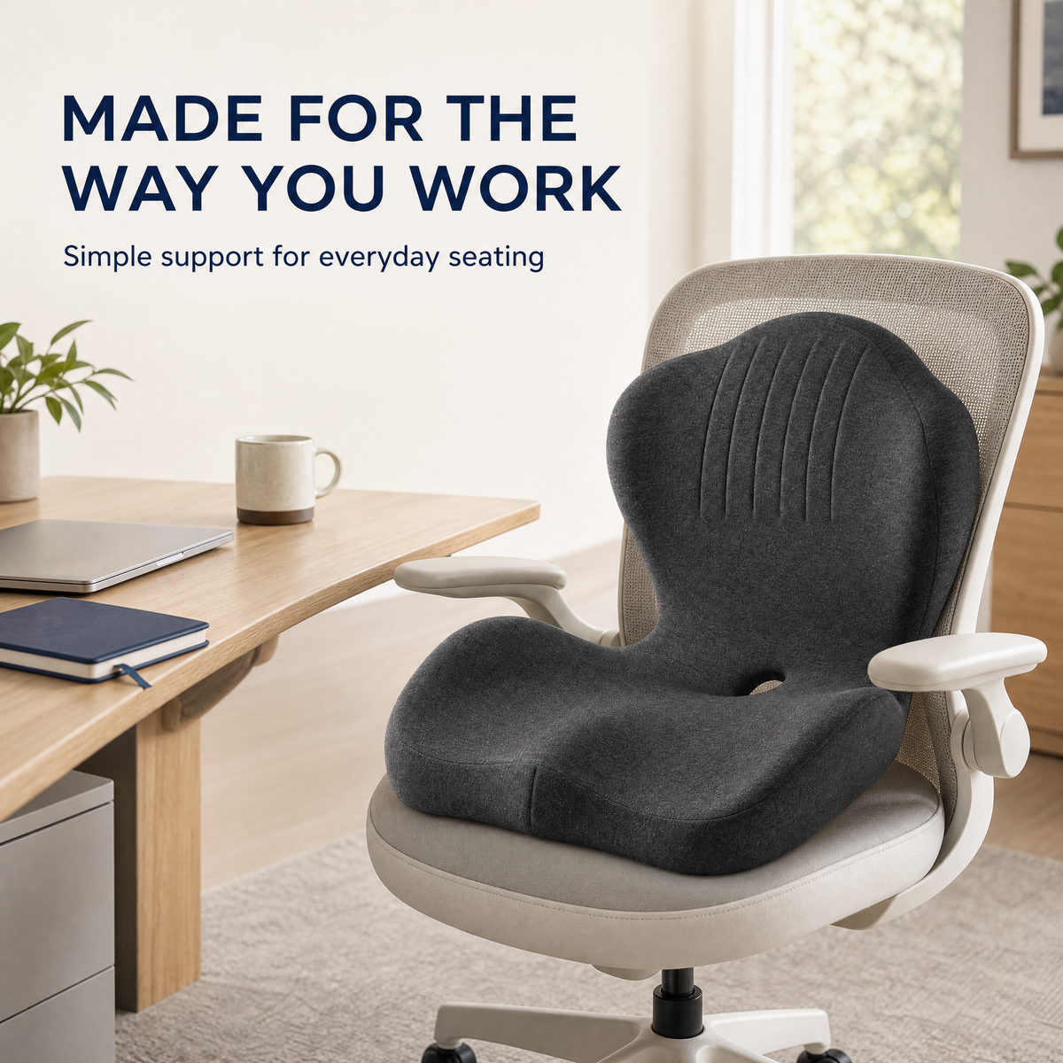 FormaDeskCo seat and back cushion in a home office workspace