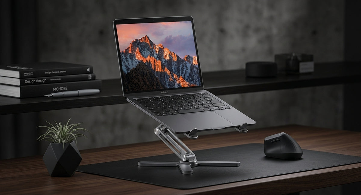 Lift your screen. Make more room to work.