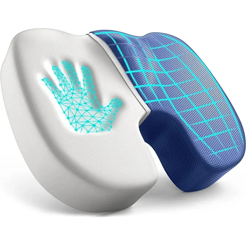 FormaDeskCo ergonomic memory foam office cushion in blue