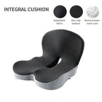 FormaDeskCo seat and back cushion in black gray