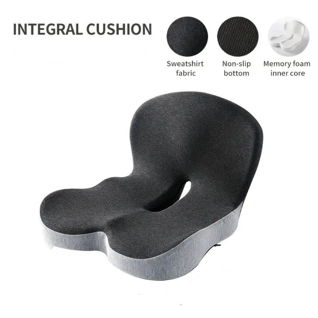 FormaDeskCo seat and back cushion in black gray