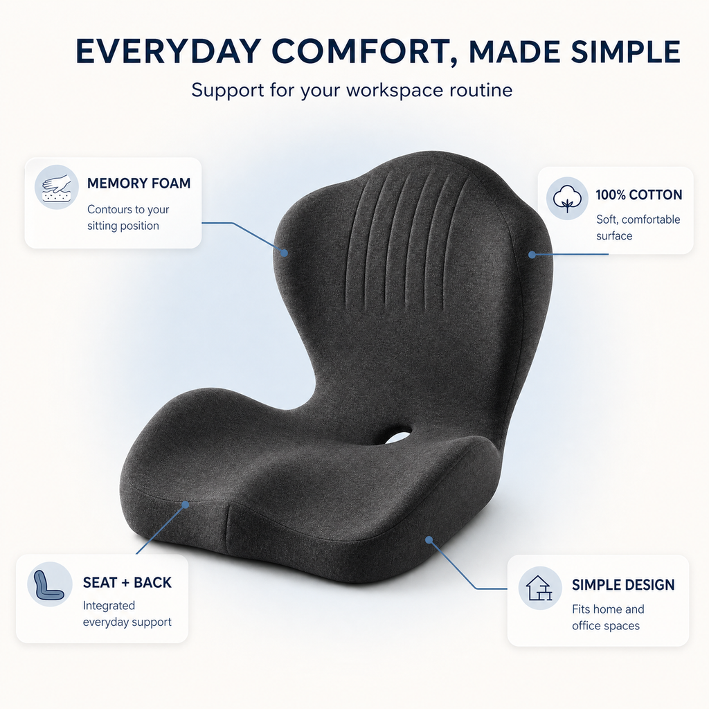 FormaDeskCo seat and back cushion core features
