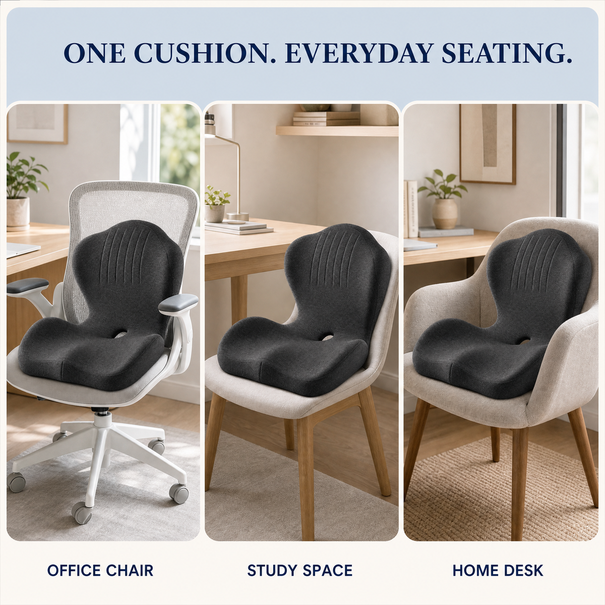 FormaDeskCo seat and back cushion on different seating