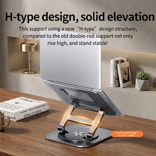 Additional angle of the FormaDeskCo 360° Height-Adjustable Laptop Stand