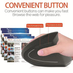 Additional angle of the FormaDeskCo Essential Wireless Vertical Mouse