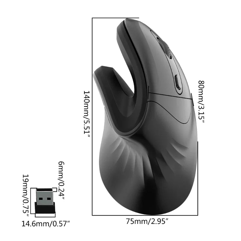 Feature detail 6 of the FormaDeskCo Flex Vertical Mouse – Wired or 2.4 GHz