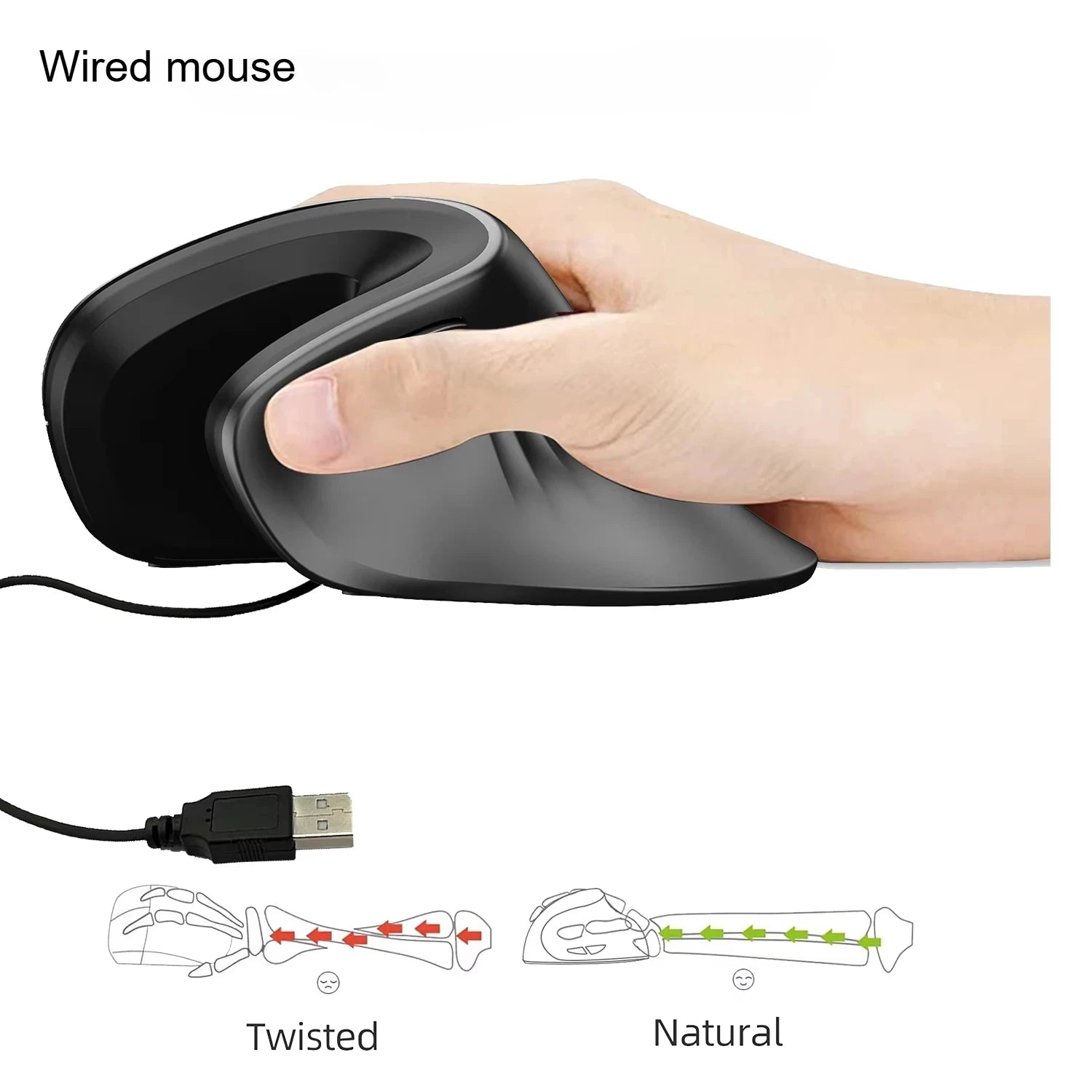 Feature detail 7 of the FormaDeskCo Flex Vertical Mouse – Wired or 2.4 GHz