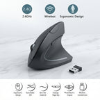 FormaDeskCo Quiet 2.4 GHz vertical mouse – product view 2