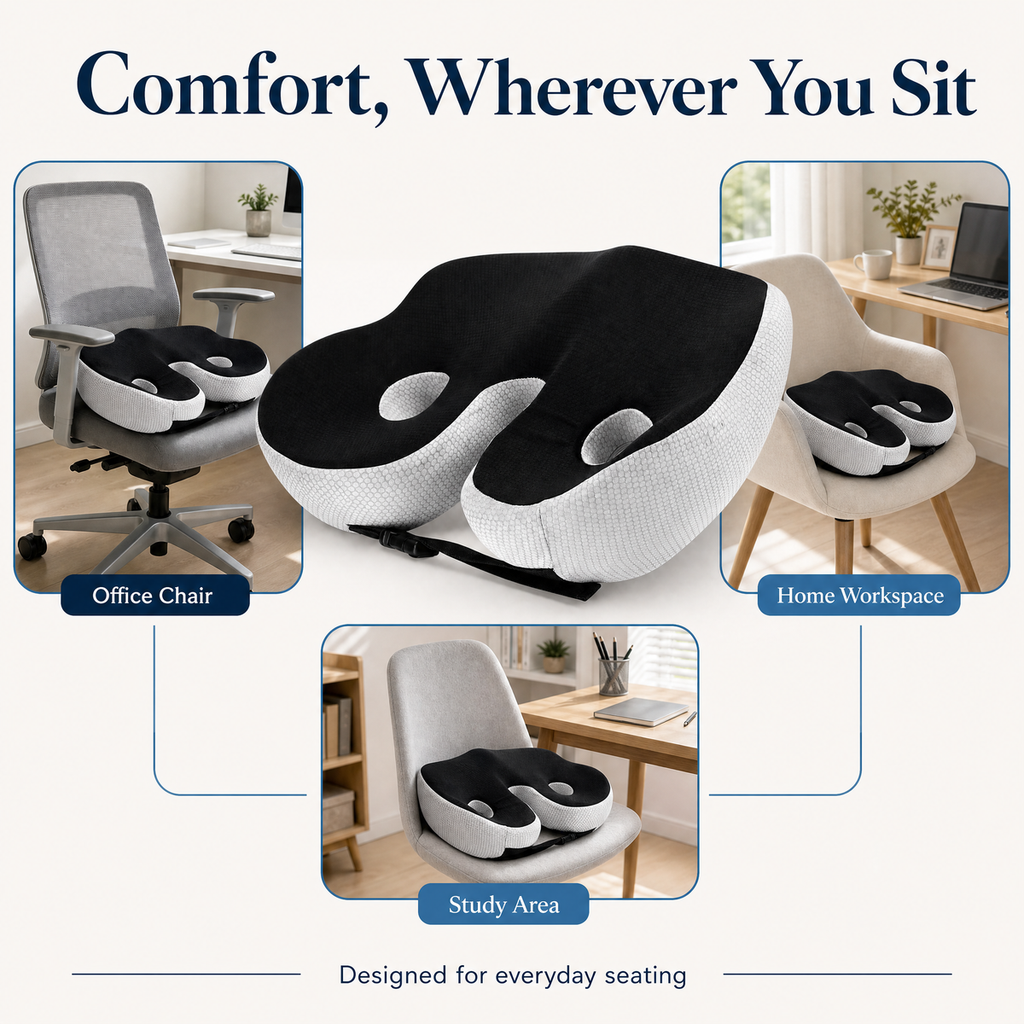 FormaDeskCo rectangular seat cushion on different chairs