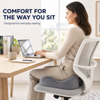 FormaDeskCo round seat cushion in everyday desk use