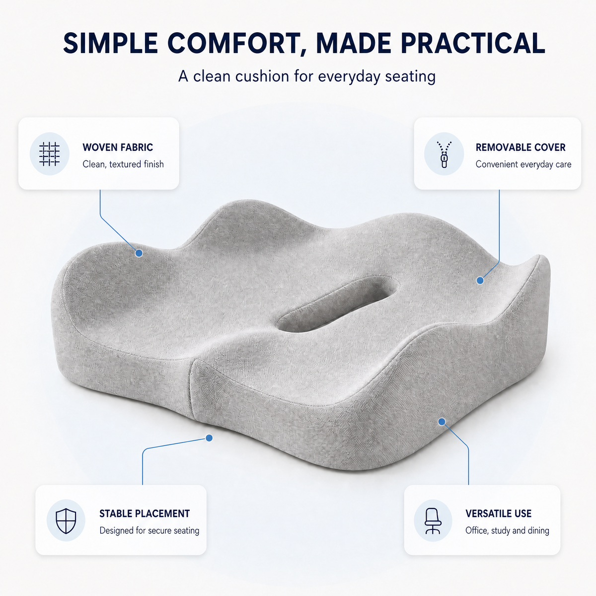 FormaDeskCo woven seat cushion core features