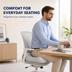 FormaDeskCo woven seat cushion in everyday desk use
