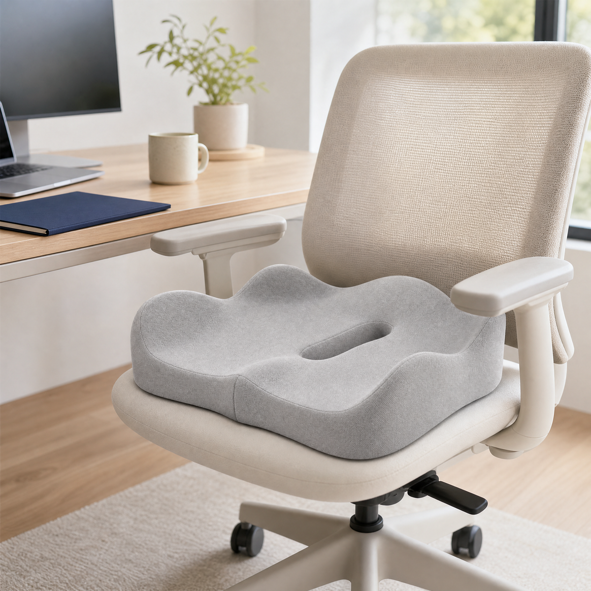 FormaDeskCo woven seat cushion on an office chair