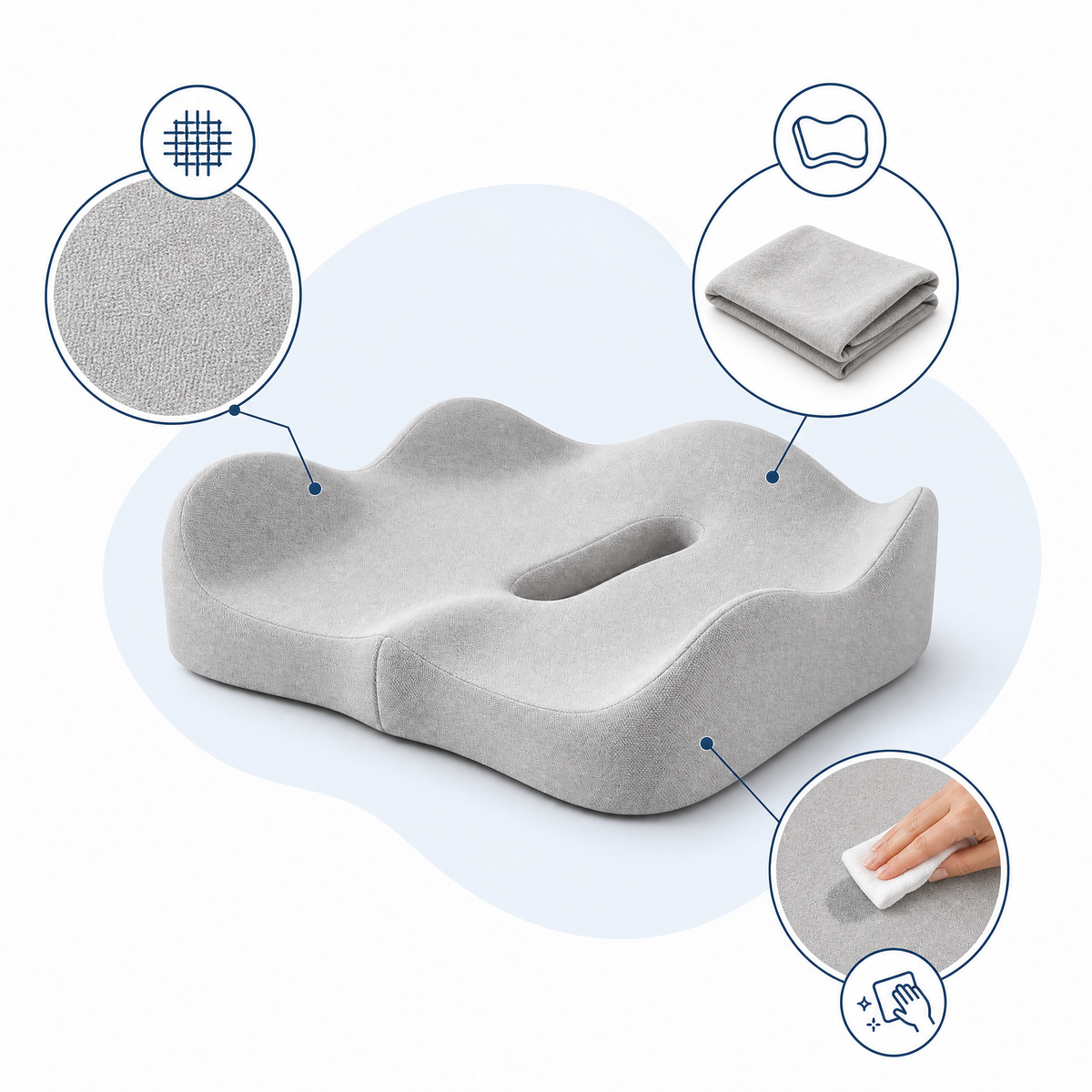 FormaDeskCo woven seat cushion material and care